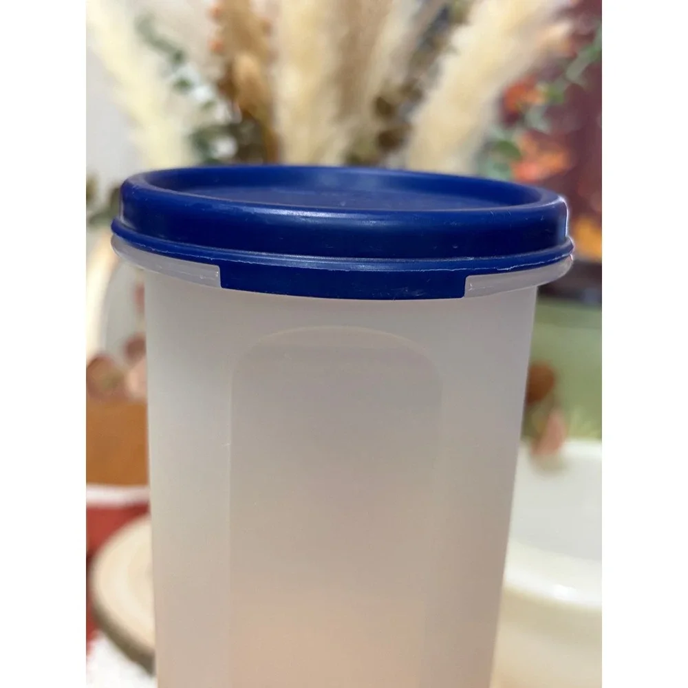 Tupperware Modular Mates Oval 5 Canister Blue Seal 1661-8 4.75 Cups 1.1L USA